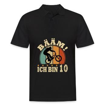 10 Geburtstag Bmx 10 Jahre Geschenk - Männer Poloshirt - Schwarz - Vorne - Kai (181cm)