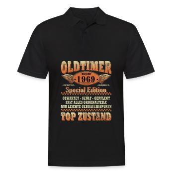 Oldtimer 1969 55. Geburtstag Geschenk Herren - Männer Poloshirt - Schwarz - Vorne - Kai (181cm)
