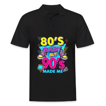 80s baby 90s made me 80s baby 90s 90s 1990 - Men's Polo Shirt - black - Front - Kai (181cm)