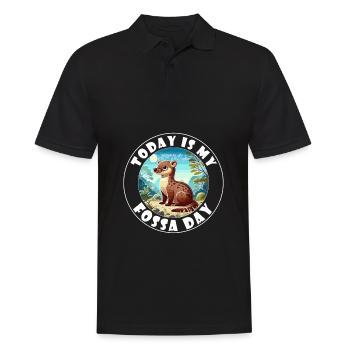 Dicton Fossa - Aujourd’hui, c’est mon jour Fossa - Polo Homme - noir - Devant - Kai (181cm)