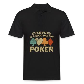 Poker Sayings - Jeu de cartes Poker Saying Poker - Polo Homme - noir - Devant - Kai (181cm)