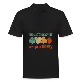 Poker Poker Jetons Poker Dire Drôle Cadeau - Polo Homme - noir - Devant - Kai (181cm)