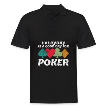 Poker Poker Jetons Poker Dire Drôle Cadeau - Polo Homme - noir - Devant - Kai (181cm)
