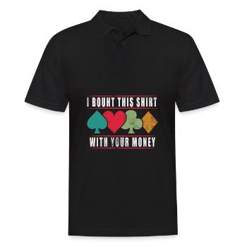 Poker Dicton Jeu de cartes de poker - Polo Homme - noir - Devant - Kai (181cm)