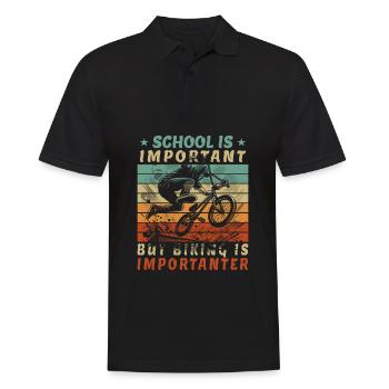 L’école est importante, mais le BMX est encore plus important - Polo Homme - noir - Devant - Kai (181cm)