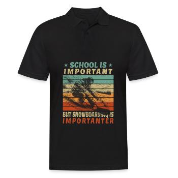 Le snowboard est un sport plus important à l’école de snowboard - Polo Homme - noir - Devant - Kai (181cm)