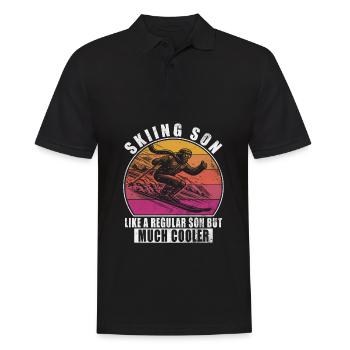 Ski Sohn Legende - Männer Poloshirt - Schwarz - Vorne - Kai (181cm)