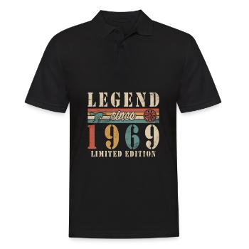 Joueurs de fléchettes Vintage 1969 anniversaire jeux de fléchettes - Polo Homme - noir - Devant - Kai (181cm)