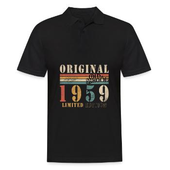 Old School 1959 - Born 1959 - Men's Polo Shirt - black - Front - Kai (181cm)