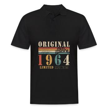 Old School 1964 - Born 1964 - Men's Polo Shirt - black - Front - Kai (181cm)