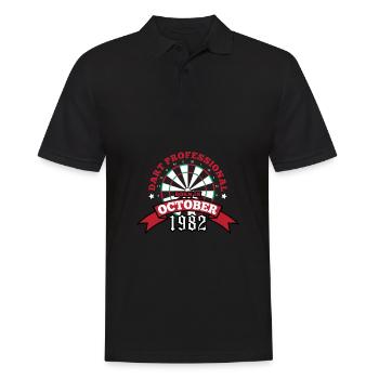 Fléchettes Jeu de fléchettes 1982 Octobre Anniversaire - Polo Homme - noir - Devant - Kai (181cm)