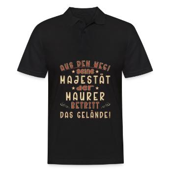 Maurer Maurer Sprüche Handwerk Baustelle - Männer Poloshirt - Schwarz - Vorne - Kai (181cm)