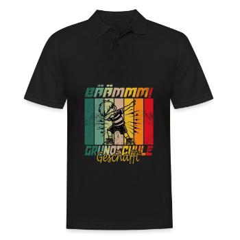 Grundschul Abschluss Grundschule Absolvent - Männer Poloshirt - Schwarz - Vorne - Kai (181cm)