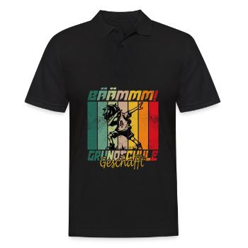 Grundschule Abschluss Grundschüler Abgänger Junge - Männer Poloshirt - Schwarz - Vorne - Kai (181cm)