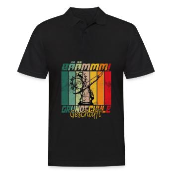 Abschluss Grundschule Mädchen - Männer Poloshirt - Schwarz - Vorne - Kai (181cm)