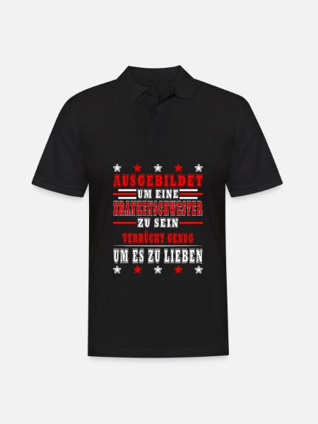 Krankenschwester Spruch - Männer Poloshirt - Schwarz