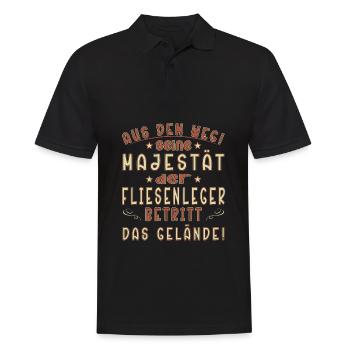 Fliesenleger Sprüche Fliesenlegen Fliesen - Männer Poloshirt - Schwarz - Vorne - Kai (181cm)