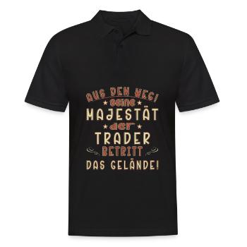 Traden Spruch Finanzen - Männer Poloshirt - Schwarz - Vorne - Kai (181cm)