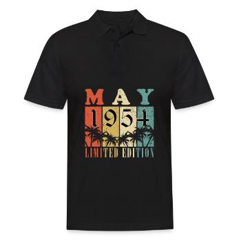 Mai 1954 Anniversaire Mai 1954 Mai - Polo Homme - noir - Devant - Kai (181cm)