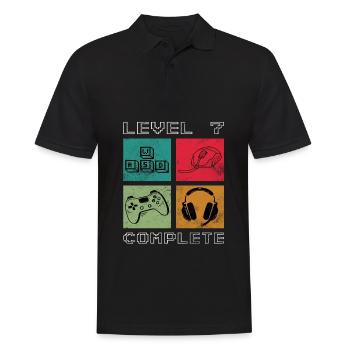 Niveau 7 Anniversaire de jeu complet - Polo Homme - noir - Devant - Kai (181cm)
