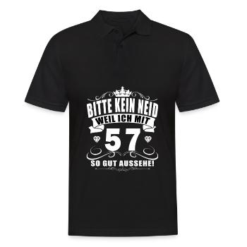 57 Geburtstag 57 Jahre Mann 57 jahre legende 57 - Männer Poloshirt - Schwarz - Vorne - Kai (181cm)