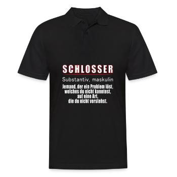 Schlosser - Schlosser Definition - Männer Poloshirt - Schwarz - Vorne - Kai (181cm)