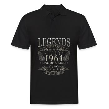 60. Geburtstag 60 Jahre Juli 1964 - Männer Poloshirt - Schwarz - Vorne - Kai (181cm)