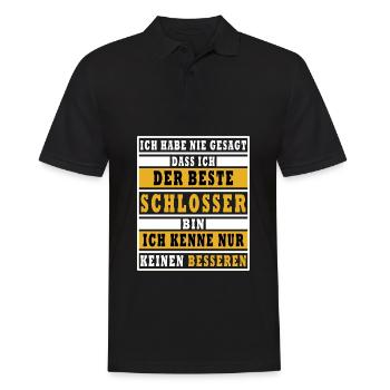Schlosser Shirt Bester Schlosser aller Zeiten - Männer Poloshirt - Schwarz - Vorne - Kai (181cm)