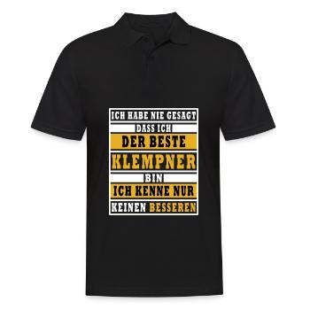 Der beste Klempner der Welt - Männer Poloshirt - Schwarz - Vorne - Kai (181cm)