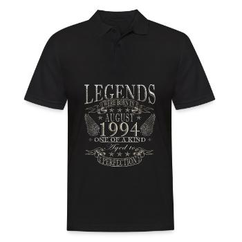 30th Birthday Original August 1994 Vintage 1994 - Men's Polo Shirt - black - Front - Kai (181cm)