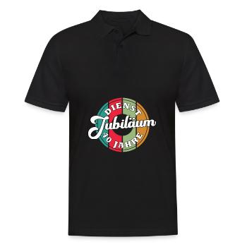 40 Jahre im Dienst 40 Jähriges Dienstjubiläum - Männer Poloshirt - Schwarz - Vorne - Kai (181cm)
