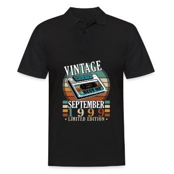 Anniversaire Septembre 1999 - Né en Septembre - Polo Homme - noir - Devant - Kai (181cm)