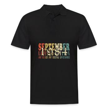 Birthday 1984 September 1984 born in... - Men's Polo Shirt - black - Front - Kai (181cm)