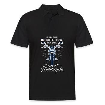 Moi sur ma moto - Biker Spruch - Polo Homme - noir - Devant - Kai (181cm)