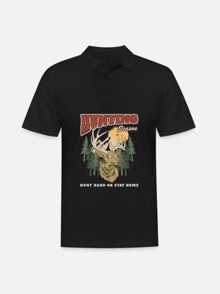Période de chasse - Polo Homme - noir