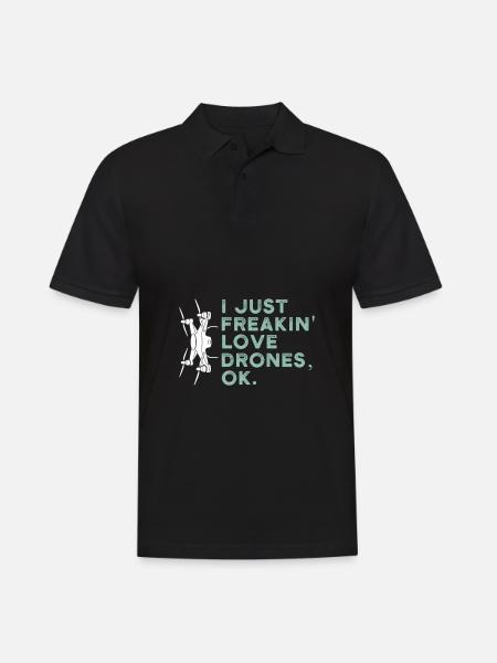 Drone Quadcopter Drones Saying - Men's Polo Shirt - black