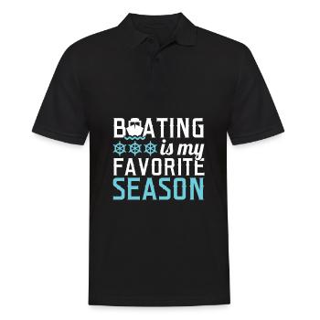 Funny Sailing Season Sailboat Saying Boat Outfit - Men's Polo Shirt - black - Front - Kai (181cm)
