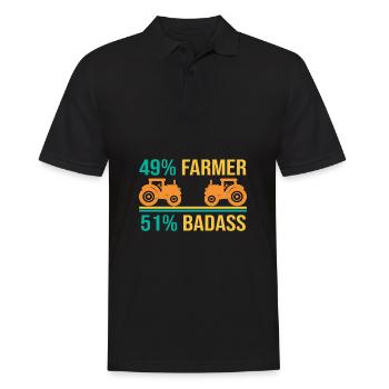 Farmer Tractor Farmer - Men's Polo Shirt - black - Front - Kai (181cm)