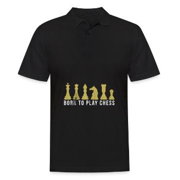 Schach Spieler Schach Spieler Geschenk - Männer Poloshirt - Schwarz - Vorne - Kai (181cm)