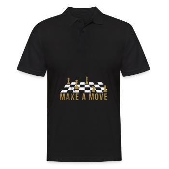 Échecs Joueur d’échecs Échecs Dicton Échiquier - Polo Homme - noir - Devant - Kai (181cm)