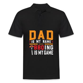 papa amateur de barbecue père - Polo Homme - noir - Devant - Kai (181cm)