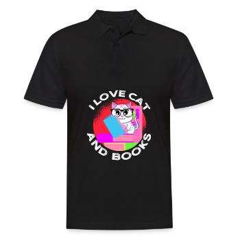 Book lover, reader and bookworm - Men's Polo Shirt - black - Front - Kai (181cm)