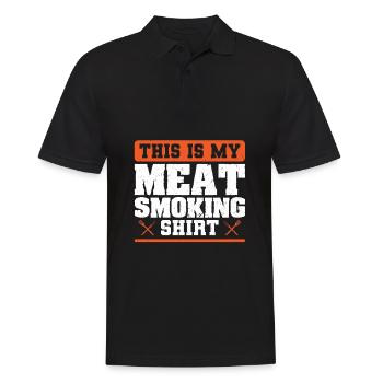 Lustiges BBQ Grillen Griller Smoker - Männer Poloshirt - Schwarz - Vorne - Kai (181cm)