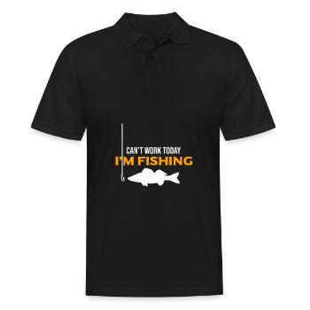 ZANDER 9nicht arbeiten angeln spruch - Männer Poloshirt - Schwarz - Vorne - Kai (181cm)