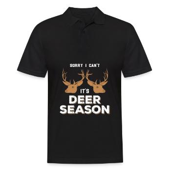 Drôle de cerf saison chasseur cadeaux - Polo Homme - noir - Devant - Kai (181cm)
