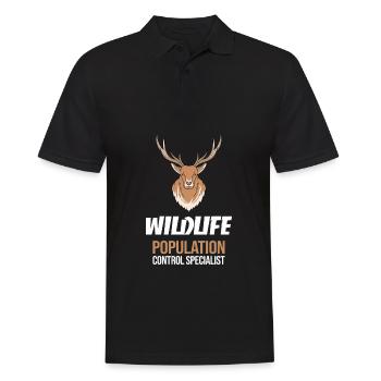 Spécialiste de la faune Chasse Chasseur Chasse Cadeau de chasse - Polo Homme - noir - Devant - Kai (181cm)