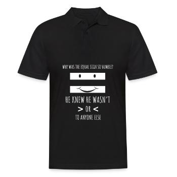 Gleichheit ist größer als Spaltung Mathematik - Männer Poloshirt - Schwarz - Vorne - Kai (181cm)
