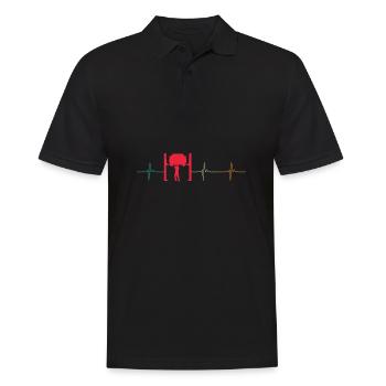 Heartbeat Automotive Mécatronicien Technicien Mécanicien Auto - Polo Homme - noir - Devant - Kai (181cm)