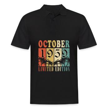 1959 Octobre 1959 Anniversaire Octobre 1959 Original - Polo Homme - noir - Devant - Kai (181cm)