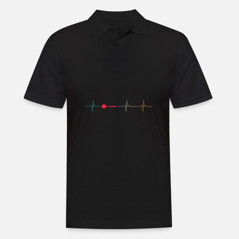 Dart Herfrequenz Herzschlag - Männer Poloshirt - Schwarz